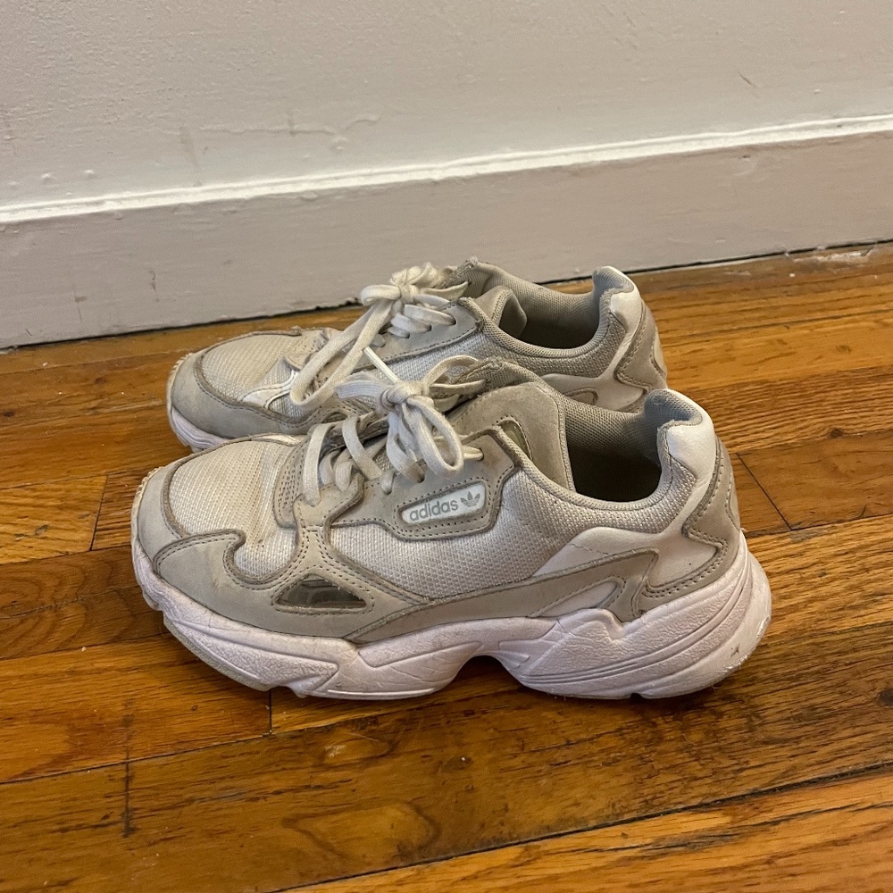 Adidas White Falcon Triple White Size 6.5